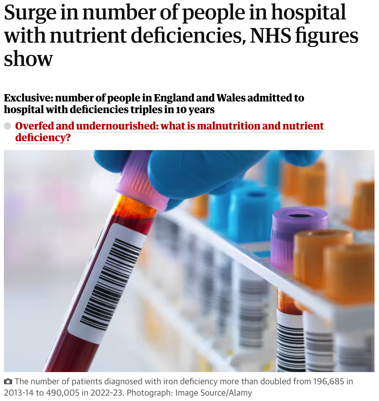 The Nutrient Deficiency Crisis in the UK: The Vital Role of Nutrition