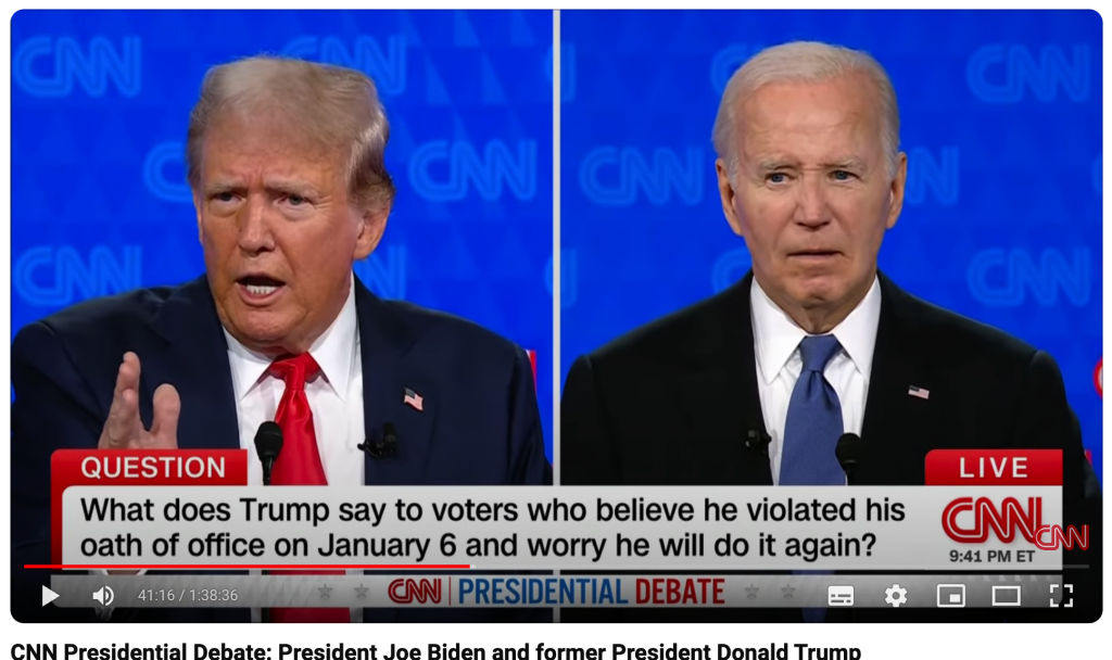 Presidential debate between Biden and Trump